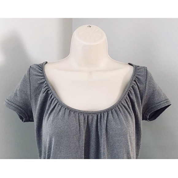 MICHAEL STARS One Sz Fit Most Tee Blue Metallic - Picture 3 of 6